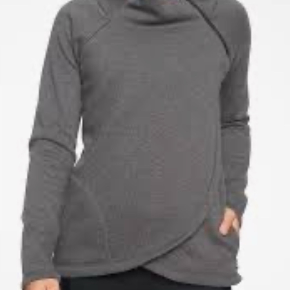 Athleta Charcoal Cowl Neck Sweater